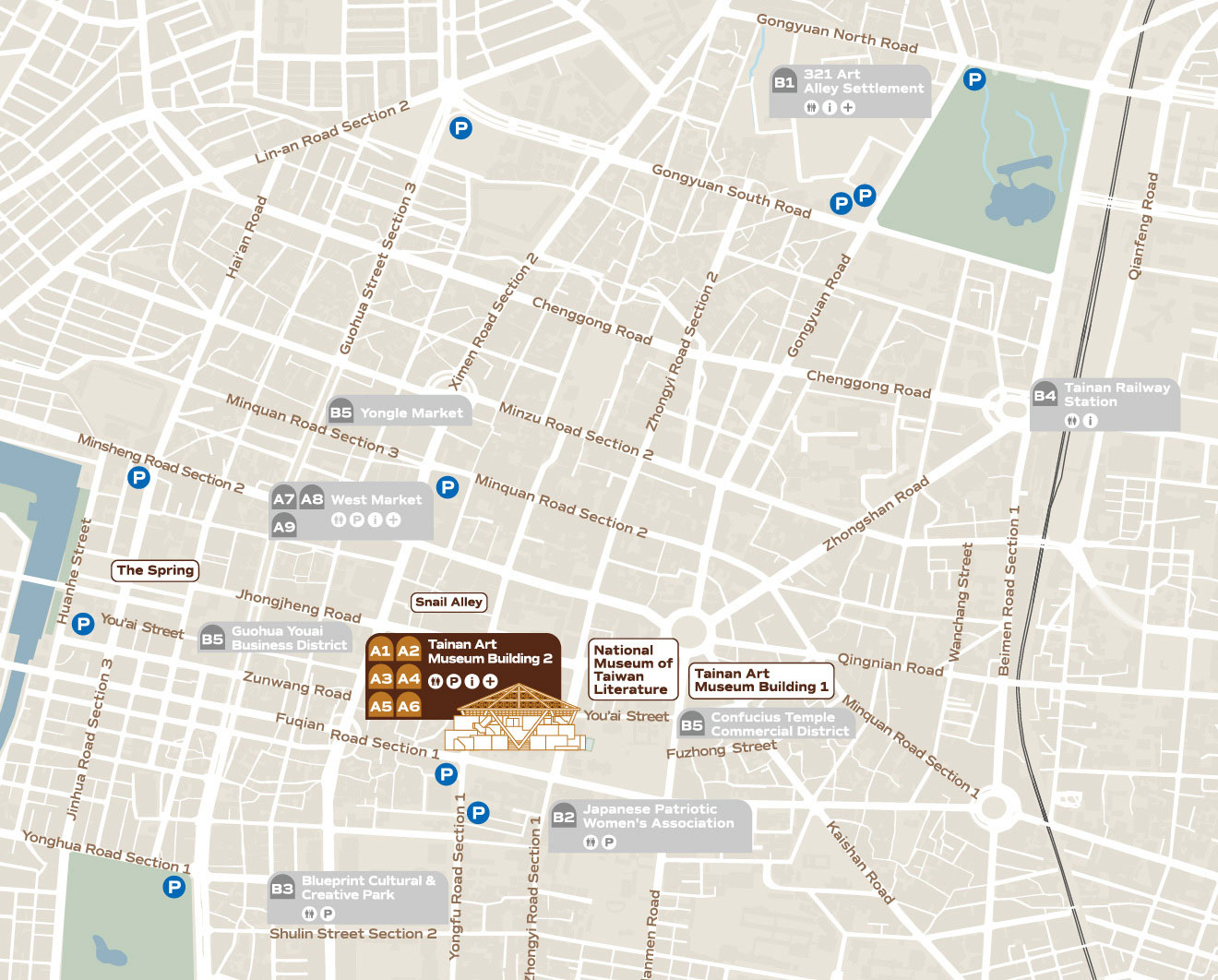 Tainan Art Museum Building 2 map